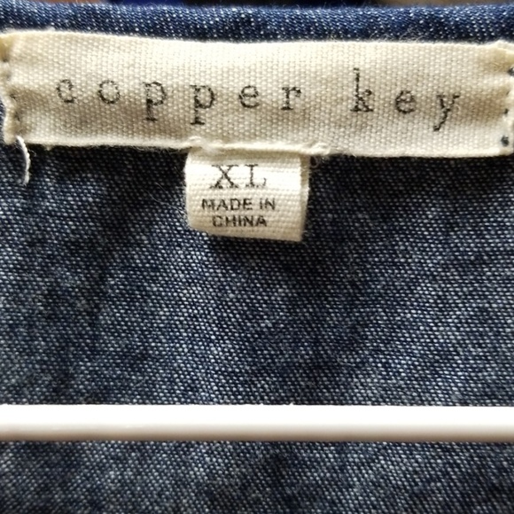 Copper Key Blue Jean Skater Dress - Picture 2 of 2